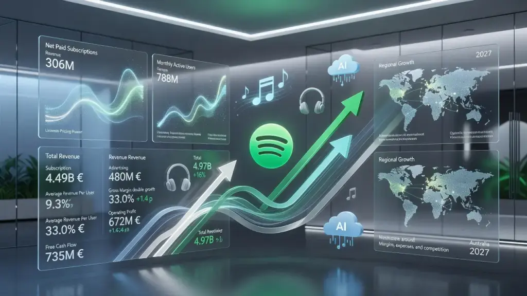 Spotify Subscriber Gains Top Guidance as User Growth Cools on Schedule